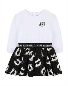 Декорированное платье, белый Karl lagerfeld kids