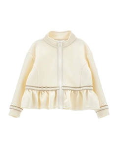 Бомбер на молнии, белый Monnalisa