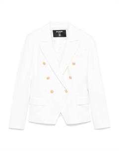 Двубортный блейзер, белый Balmain kids
