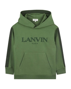 Худи с вышитым логотипом, зеленый Lanvin enfant