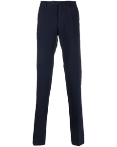 Брюки чинос со складками, синий Incotex