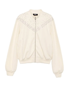 Толстовка с вышивкой Greca, нейтральный Versace kids