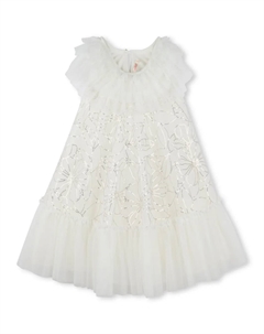 Платье с цветочным принтом, нейтральный Billieblush