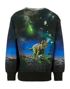 Толстовка с принтом «динозавр и космос», черный Molo