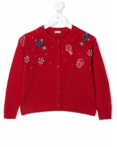 Кардиган с вышивкой, красный Il gufo