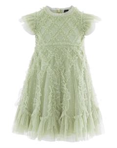 Платье с оборками, зеленый Needle & thread kids