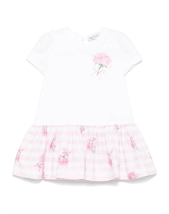 Платье со вставками, белый Monnalisa