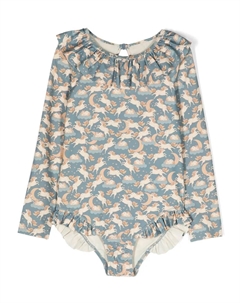 Купальник с графичным принтом, серый Konges slojd