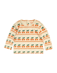 Топ с длинными рукавами в вишневую полоску, нейтральный Tinycottons