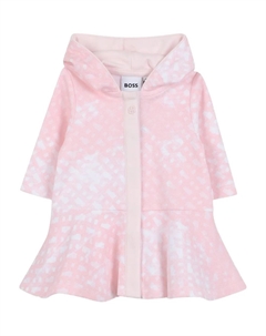 Платье с капюшоном и оборками, розовый Boss kidswear