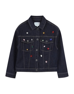 Декорированная джинсовая куртка, синий Marc jacobs kids