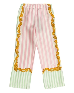 Брюки Barocco в тонкую полоску, розовый Versace kids
