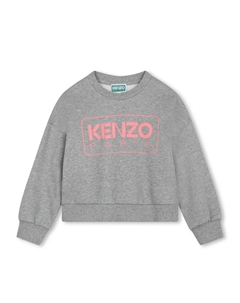 Меланжевая толстовка с логотипом, серый Kenzo kids