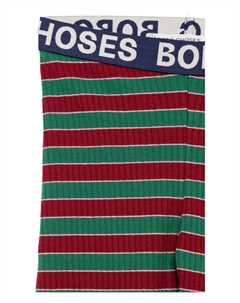 Полосатые ребристые леггинсы, красный Bobo choses