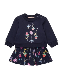 Многослойное платье, синий Marni kids