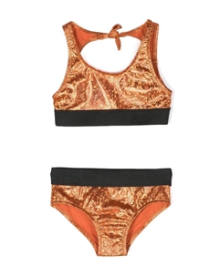 Бикини с эффектом металлик, оранжевый Andorine