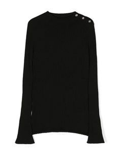 Джемпер в рубчик с пуговицами, черный Versace kids