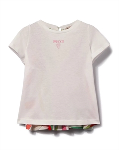 Многослойная блузка с логотипом, белый Pucci junior