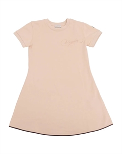 Платье с вышитым логотипом, розовый Moncler enfant