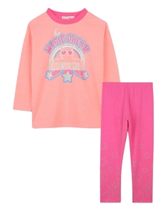 Пижама с длинными рукавами и графичным принтом, розовый Billieblush