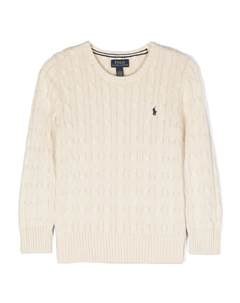 Свитер с вышивкой Polo Pony, нейтральный Polo ralph lauren kids