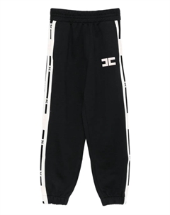 Спортивные брюки с лампасами и логотипом, черный Elisabetta franchi la mia bambina