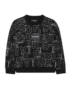 Толстовка с логотипом, черный Karl lagerfeld kids