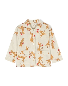 Рубашка из сирсакера с принтом, нейтральный Konges slojd