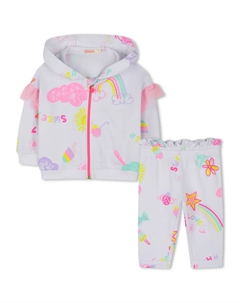 Спортивный костюм с принтом, белый Billieblush