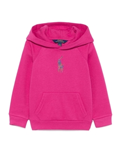 Худи с вышивкой Polo Pony, розовый Polo ralph lauren kids