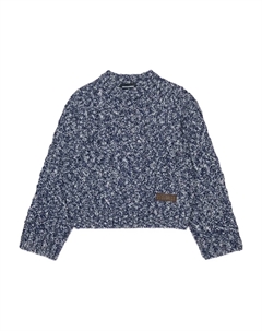 Свитер фактурной вязки, синий Dsquared2 kids