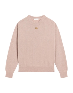 Свитер с логотипом, розовый Dolce & gabbana kids