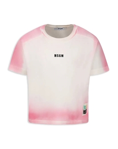 Хлопковая футболка, розовый Msgm kids