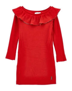 Платье в рубчик, красный Monnalisa