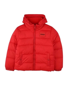 Стеганая куртка с капюшоном, красный Hugo