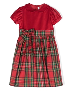 Платье Aline в клетку тартан, красный Mariella ferrari