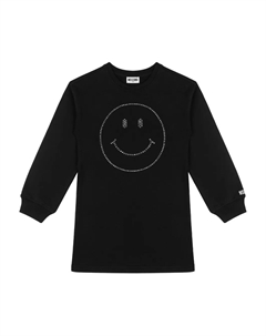 Топ с длинными рукавами и аппликацией, черный Moschino kids