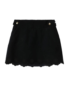 Юбка с фестонами и цветочной вышивкой, синий Chloé kids