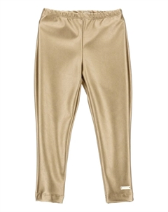 Леггинсы с логотипом, золотой Monnalisa