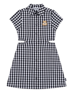Клетчатое платье, черный Moschino kids