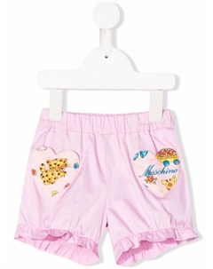 Шорты с нашивкой-логотипом, розовый Moschino kids