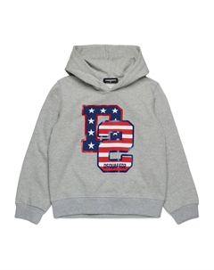 Худи с логотипом, серый Dsquared2 kids