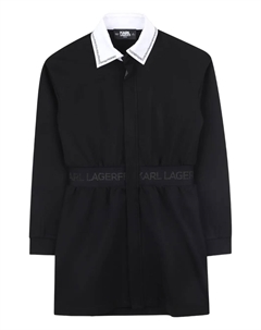 Платье-рубашка с завязками, черный Karl lagerfeld kids