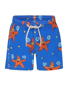 Плавки-шорты с принтом, синий Mc2 saint barth kids