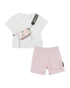 Комплект из футболки и шортов, розовый Marc jacobs kids