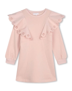 Платье из органического хлопка с оборками, розовый Chloé kids