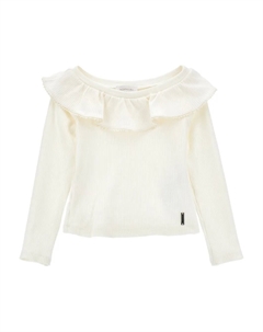 Топ в рубчик, белый Monnalisa