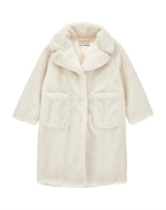 Однобортное пальто, белый Monnalisa