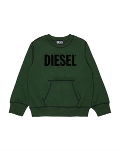 Толстовка с карманом и логотипом, зеленый Diesel kids