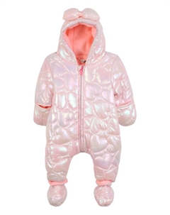 Дутый комбинезон с капюшоном, розовый Billieblush